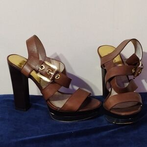 MICHAEL Michael Kors Chocolate Brown Platform Heels